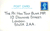 postcard to Tony Blair