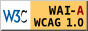 Level A conformance icon, W3C-WAI Web Content Accessibility Guidelines 1.0 
