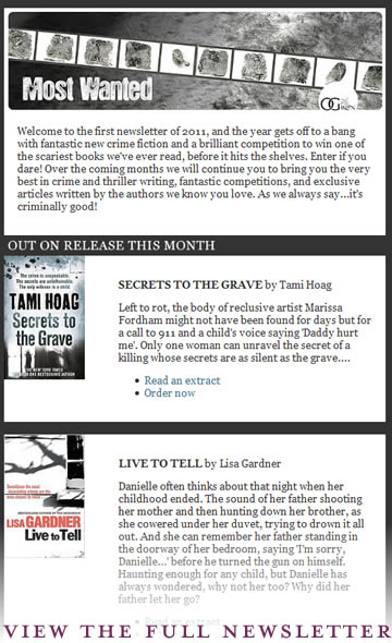 Most Wanted - a crime fiction email newsletter