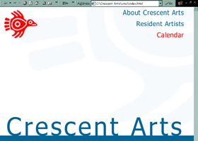 Crescent Arts website