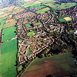 Aerial view of New Earswick, 2001