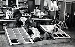 Woodwork class, 1944