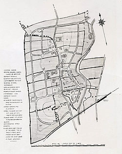 Unwin's site plan for New Earswick, 1903