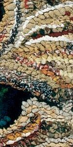 detail of a rag rug
