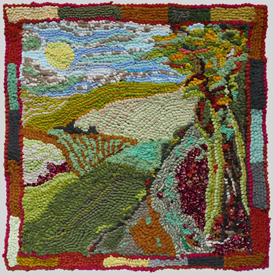 On the Edge of the Wood a Louisa Creed Rag Rug