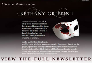 Bethany Griffin email newsletter