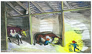 In the cow byre